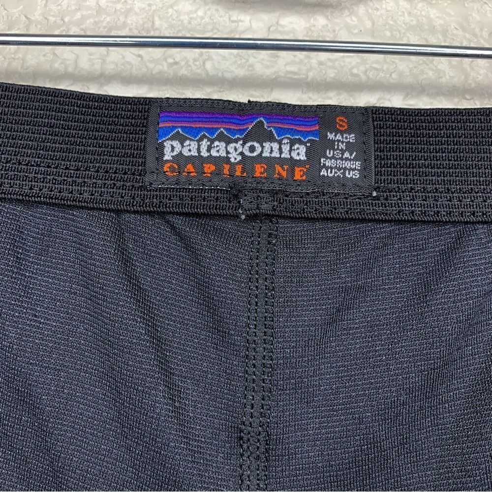 Patagonia Vintage Men’s Capilene Black Underwear Baselayer Pants, Sz Small - Picture 4 of 10